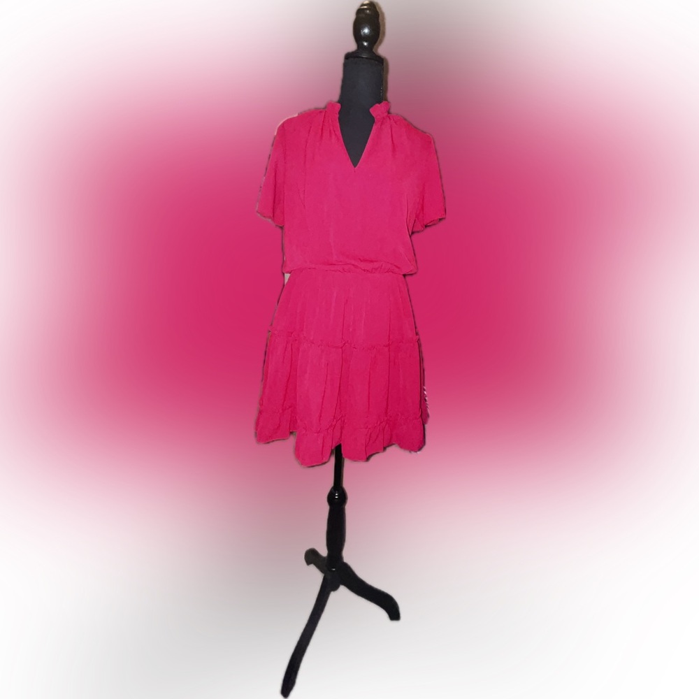 Elegant Pink Midi Dress